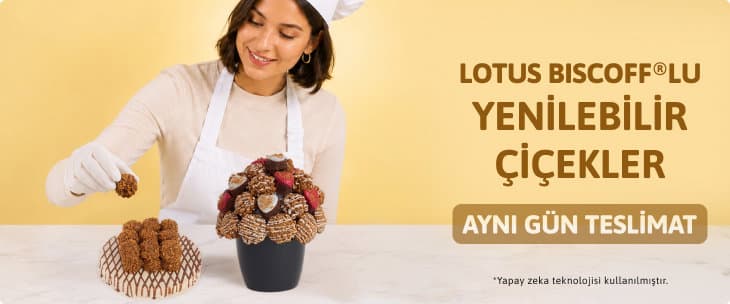 LOTUS BISCOFFLU YENİLEBİLİR ÇİÇEKLERA