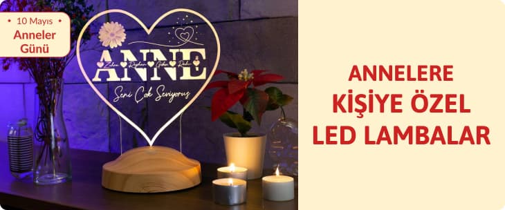 Anneler Günü Led Lamba Hediyesi