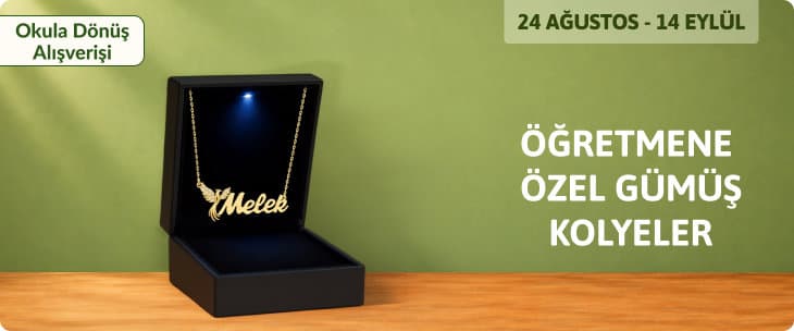 Öğretmene Özel Gümüş Kolyeler