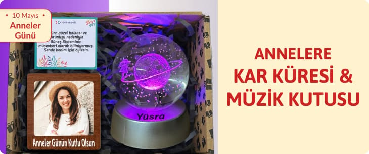 Anneler Günü Kar Küresi ve Müzik Kutusu
